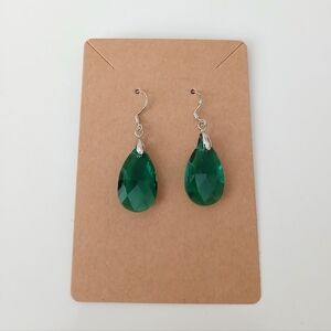 Fashion Jewelry Emerald Green Teardrop Earrings